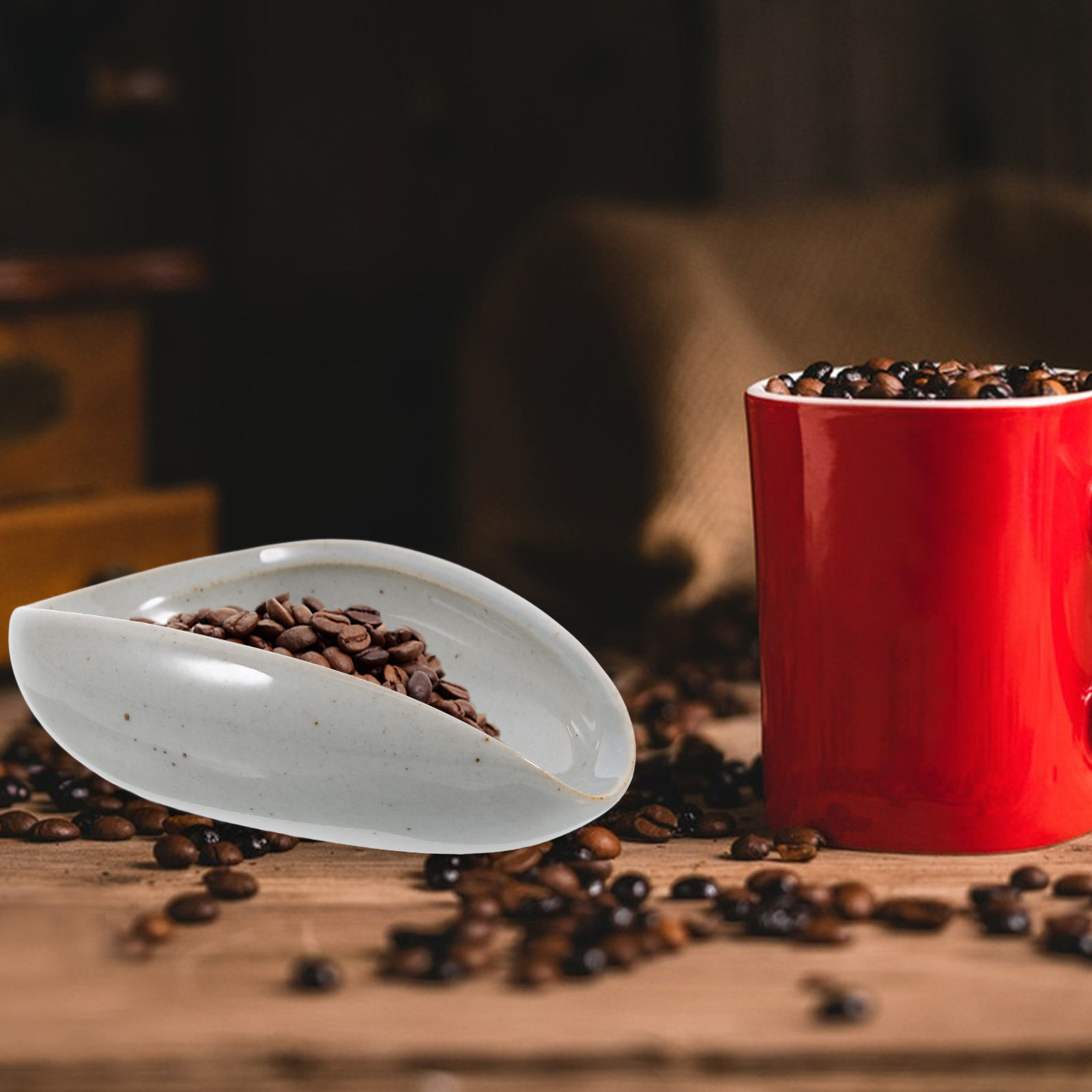 Ceramic Coffee Bean Dosing Tra - đánh giá và giá Coffee Tea Bean Leaf